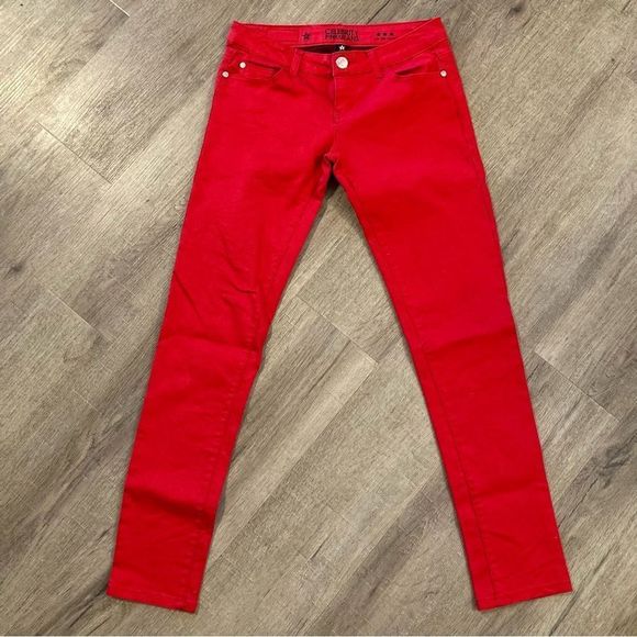 Celebrity Pink Denim - Celebrity Pink Red Low Rise Skinny 3 EUC